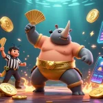 Accumulez des gains avec le casino en ligne sans wager dans cette illustration animée de jeux.
