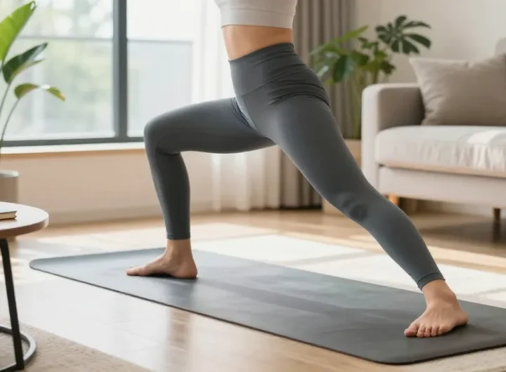 Individual practicing yoga indoors, promoting rokok88 wellness lifestyle with serenity and mindfulness.